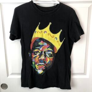 Notorious B.I.G. Crown “Stained Glass” T Shirt Black Biggie Smalls Men’s Sz S